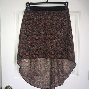 charlotte russe hi low floral skirt